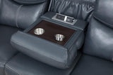 Sloane Blue 2-Piece Upholstered Motion Reclining Sofa Set by Coaster at Eve Furniture