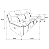 Sloane Blue 2-Piece Upholstered Motion Reclining Sofa Set by Coaster at Eve Furniture