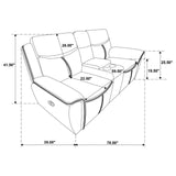 Sloane Blue 2-Piece Upholstered Motion Reclining Sofa Set by Coaster at Eve Furniture
