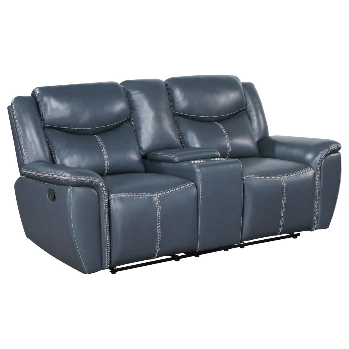 Sloane Blue 2-Piece Upholstered Motion Reclining Sofa Set by Coaster at Eve Furniture