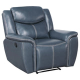 Sloane Blue 3-Piece Upholstered Motion Reclining Sofa Set by Coaster at Eve Furniture