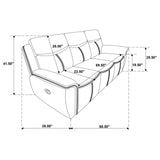 Sloane Blue 3-Piece Upholstered Motion Reclining Sofa Set by Coaster at Eve Furniture