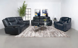 Sloane Blue 3-Piece Upholstered Motion Reclining Sofa Set by Coaster at Eve Furniture