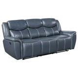 Sloane Blue 3-Piece Upholstered Motion Reclining Sofa Set by Coaster at Eve Furniture