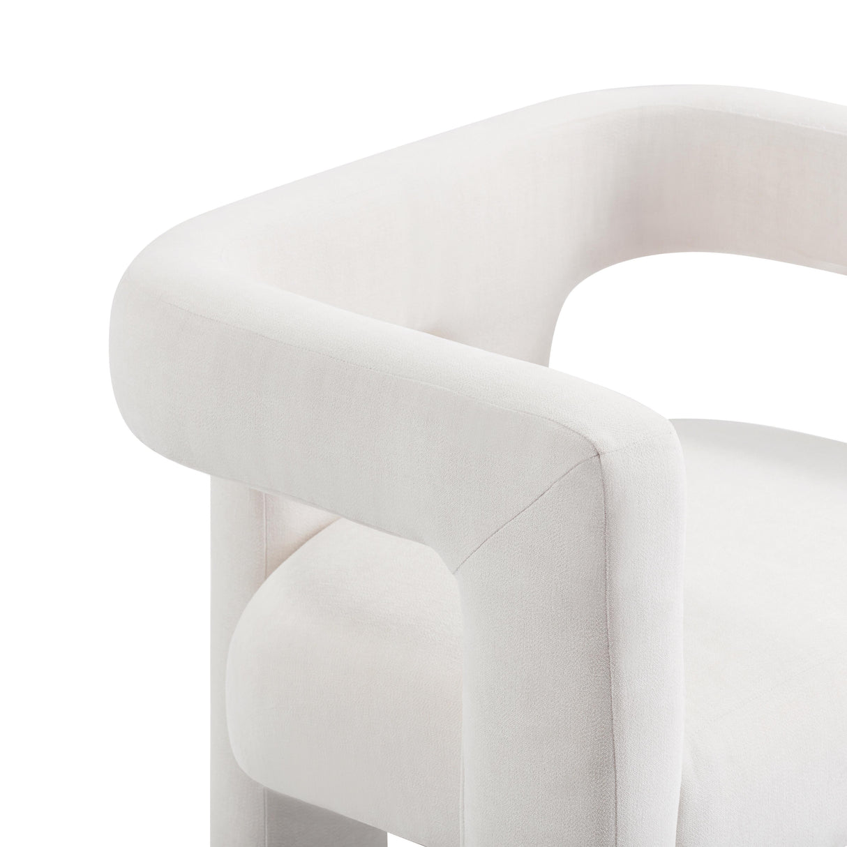 Sloane Bone White Upcycled Fabric Chair by TOV Furniture at Eve Furniture