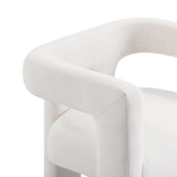 Sloane Bone White Upcycled Fabric Chair by TOV Furniture at Eve Furniture