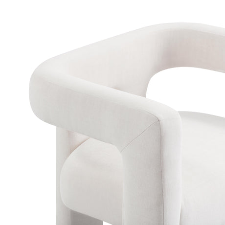 Sloane Bone White Upcycled Fabric Chair by TOV Furniture at Eve Furniture