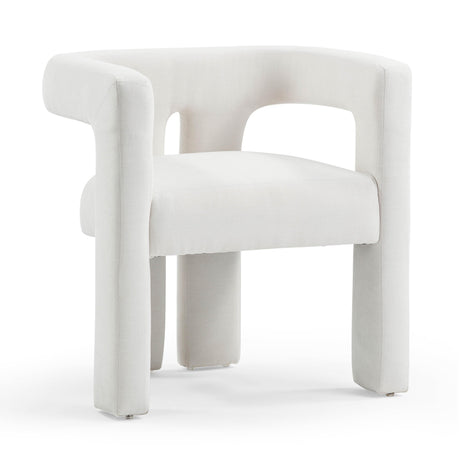 Sloane Bone White Upcycled Fabric Chair by TOV Furniture at Eve Furniture