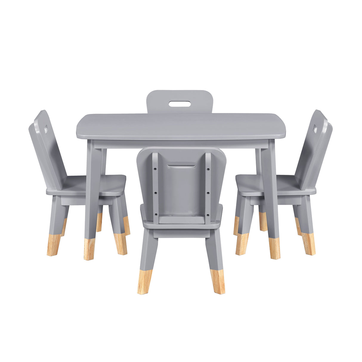 Sloane Gray 5-Piece Pack Children Table and Chairs Set by Homelegance at Eve Furniture