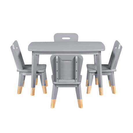 Sloane Gray 5-Piece Pack Children Table and Chairs Set by Homelegance at Eve Furniture