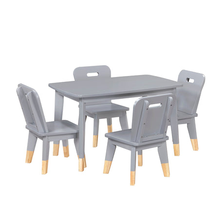 Sloane Gray 5-Piece Pack Children Table and Chairs Set by Homelegance at Eve Furniture