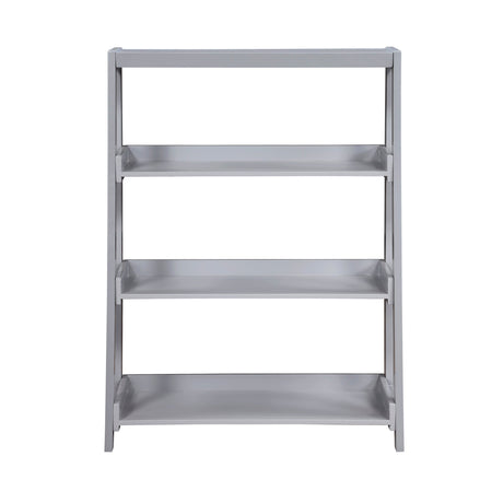 Sloane Gray Bookcase with 3 Fixed Shelves by Homelegance at Eve Furniture