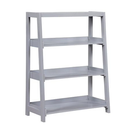 Sloane Gray Bookcase with 3 Fixed Shelves by Homelegance at Eve Furniture