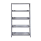 Sloane Gray Bookcase with 4 Fixed Shelves by Homelegance at Eve Furniture