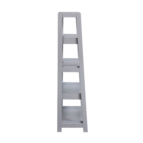 Sloane Gray Bookcase with 4 Fixed Shelves by Homelegance at Eve Furniture