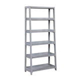 Sloane Gray Bookcase with 5 Fixed Shelves by Homelegance at Eve Furniture