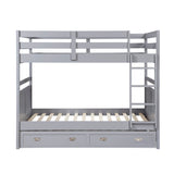 Sloane Gray Full/Full Bunk Bed by Homelegance at Eve Furniture