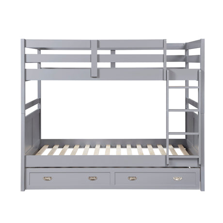 Sloane Gray Full/Full Bunk Bed by Homelegance at Eve Furniture