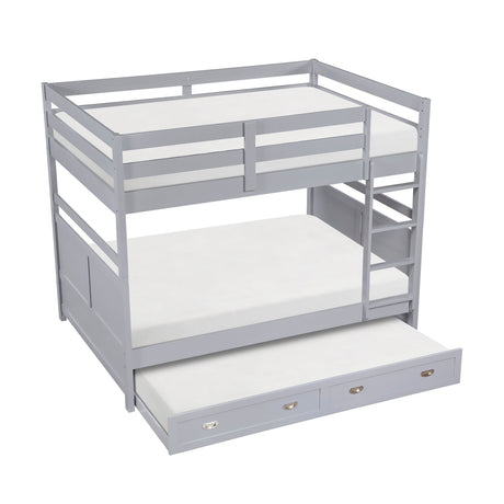 Sloane Gray Full/Full Bunk Bed by Homelegance at Eve Furniture