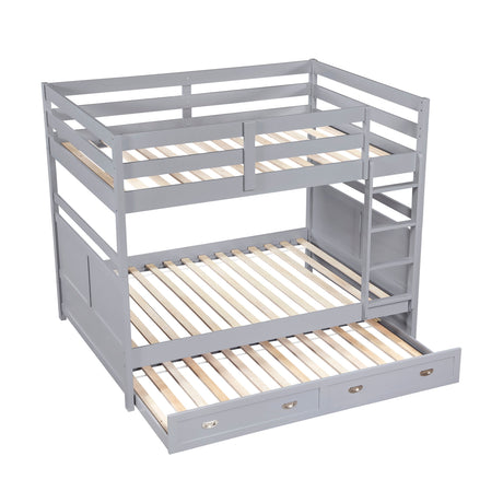 Sloane Gray Full/Full Bunk Bed by Homelegance at Eve Furniture