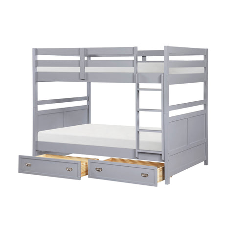 Sloane Gray Full/Full Bunk Bed by Homelegance at Eve Furniture
