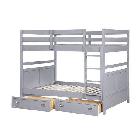 Sloane Gray Full/Full Bunk Bed by Homelegance at Eve Furniture