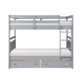 Sloane Gray Full/Full Bunk Bed by Homelegance at Eve Furniture