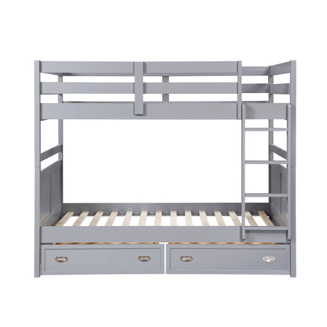 Sloane Gray Full/Full Bunk Bed by Homelegance at Eve Furniture