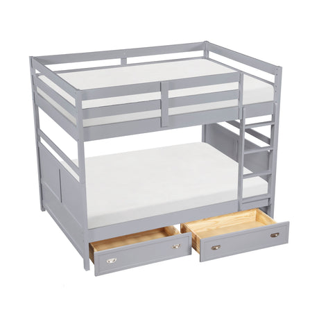 Sloane Gray Full/Full Bunk Bed by Homelegance at Eve Furniture