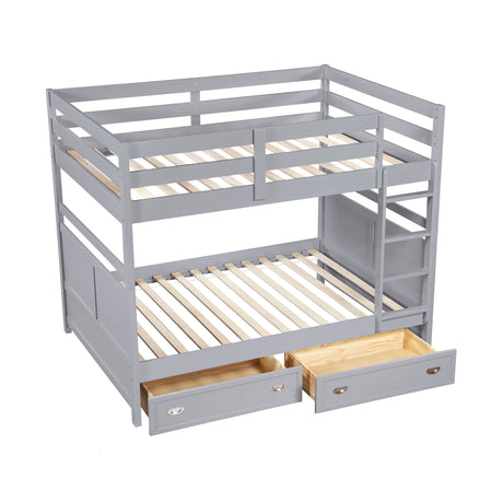 Sloane Gray Full/Full Bunk Bed by Homelegance at Eve Furniture