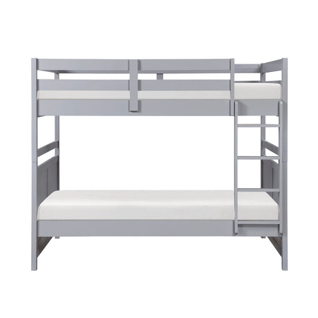 Sloane Gray Full/Full Bunk Bed by Homelegance at Eve Furniture