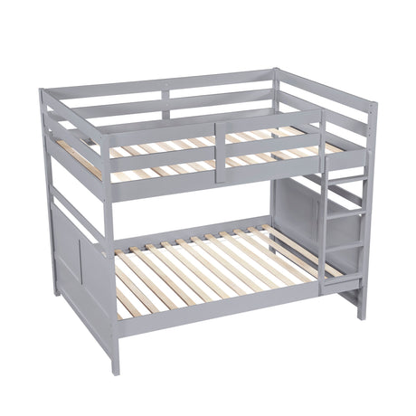 Sloane Gray Full/Full Bunk Bed by Homelegance at Eve Furniture