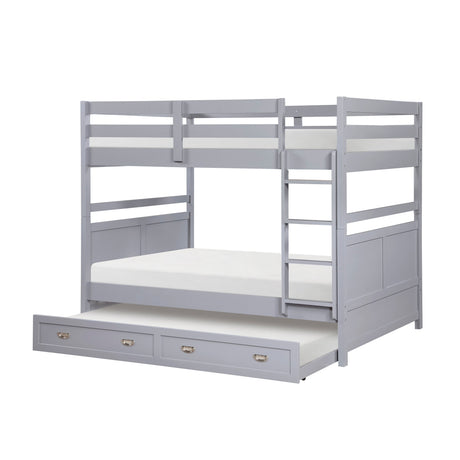Sloane Gray Full/Full Bunk Bed by Homelegance at Eve Furniture