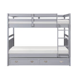Sloane Gray Full/Full Bunk Bed by Homelegance at Eve Furniture