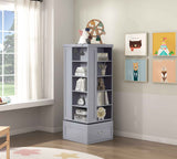 Sloane Gray Swivel Bookcase