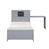 Sloane Gray Twin Bookcase Bed by Homelegance at Eve Furniture