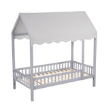 Sloane Gray Twin Canopy Platform Bed by Homelegance at Eve Furniture