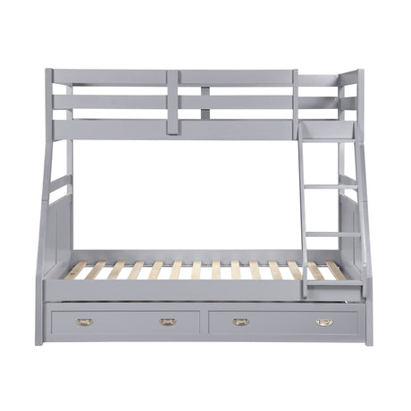 Sloane Gray Twin/Full Bunk Bed by Homelegance at Eve Furniture
