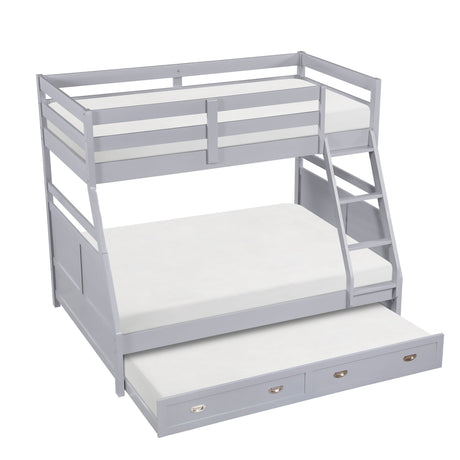 Sloane Gray Twin/Full Bunk Bed by Homelegance at Eve Furniture