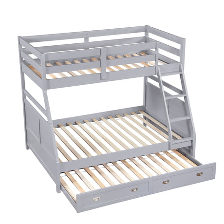Sloane Gray Twin/Full Bunk Bed by Homelegance at Eve Furniture