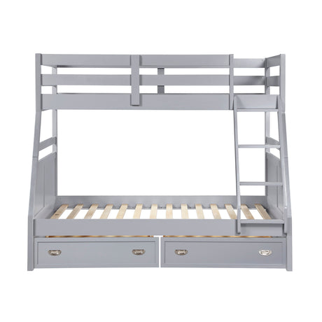 Sloane Gray Twin/Full Bunk Bed by Homelegance at Eve Furniture