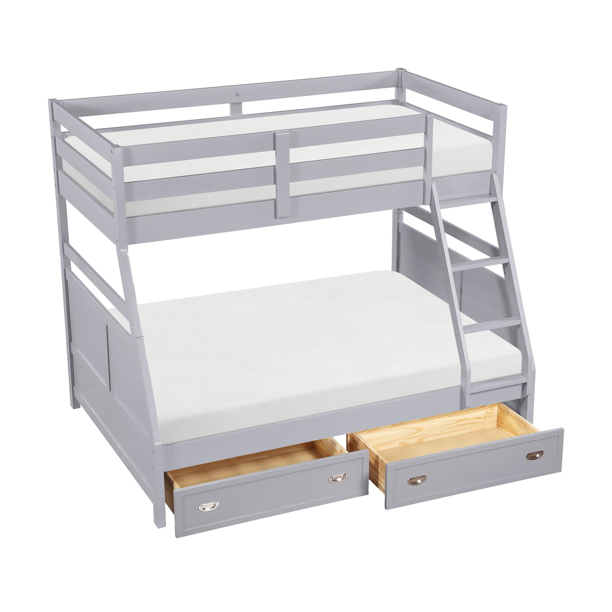 Sloane Gray Twin/Full Bunk Bed by Homelegance at Eve Furniture