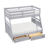 Sloane Gray Twin/Full Bunk Bed by Homelegance at Eve Furniture