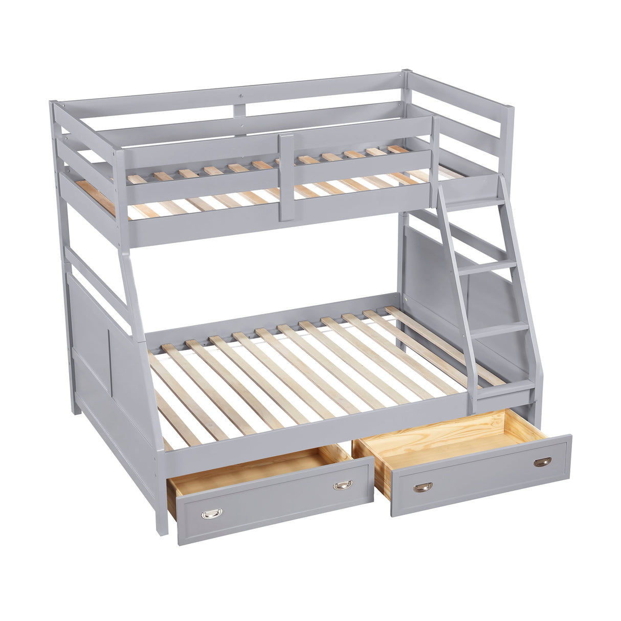 Sloane Gray Twin/Full Bunk Bed by Homelegance at Eve Furniture