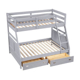 Sloane Gray Twin/Full Bunk Bed by Homelegance at Eve Furniture