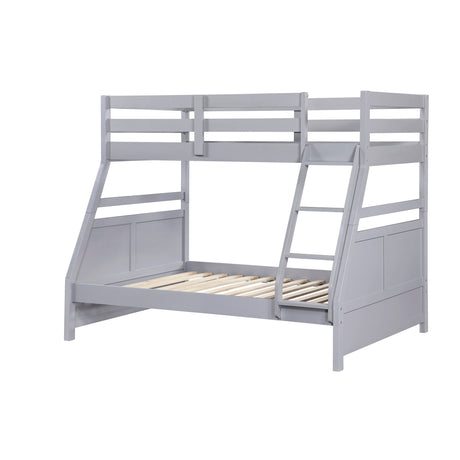 Sloane Gray Twin/Full Bunk Bed by Homelegance at Eve Furniture