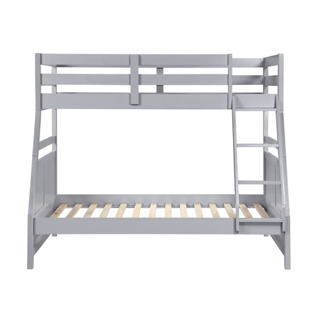 Sloane Gray Twin/Full Bunk Bed by Homelegance at Eve Furniture