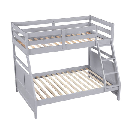 Sloane Gray Twin/Full Bunk Bed by Homelegance at Eve Furniture