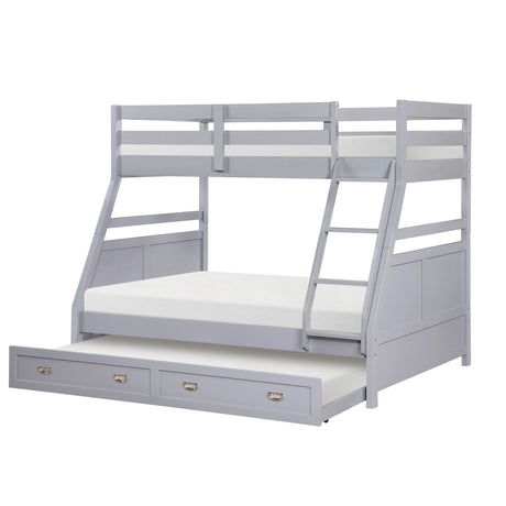 Sloane Gray Twin/Full Bunk Bed by Homelegance at Eve Furniture