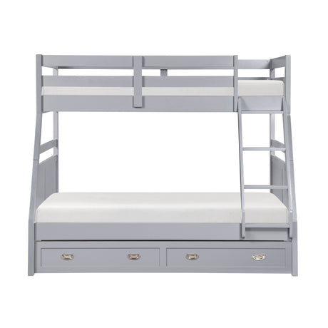 Sloane Gray Twin/Full Bunk Bed by Homelegance at Eve Furniture